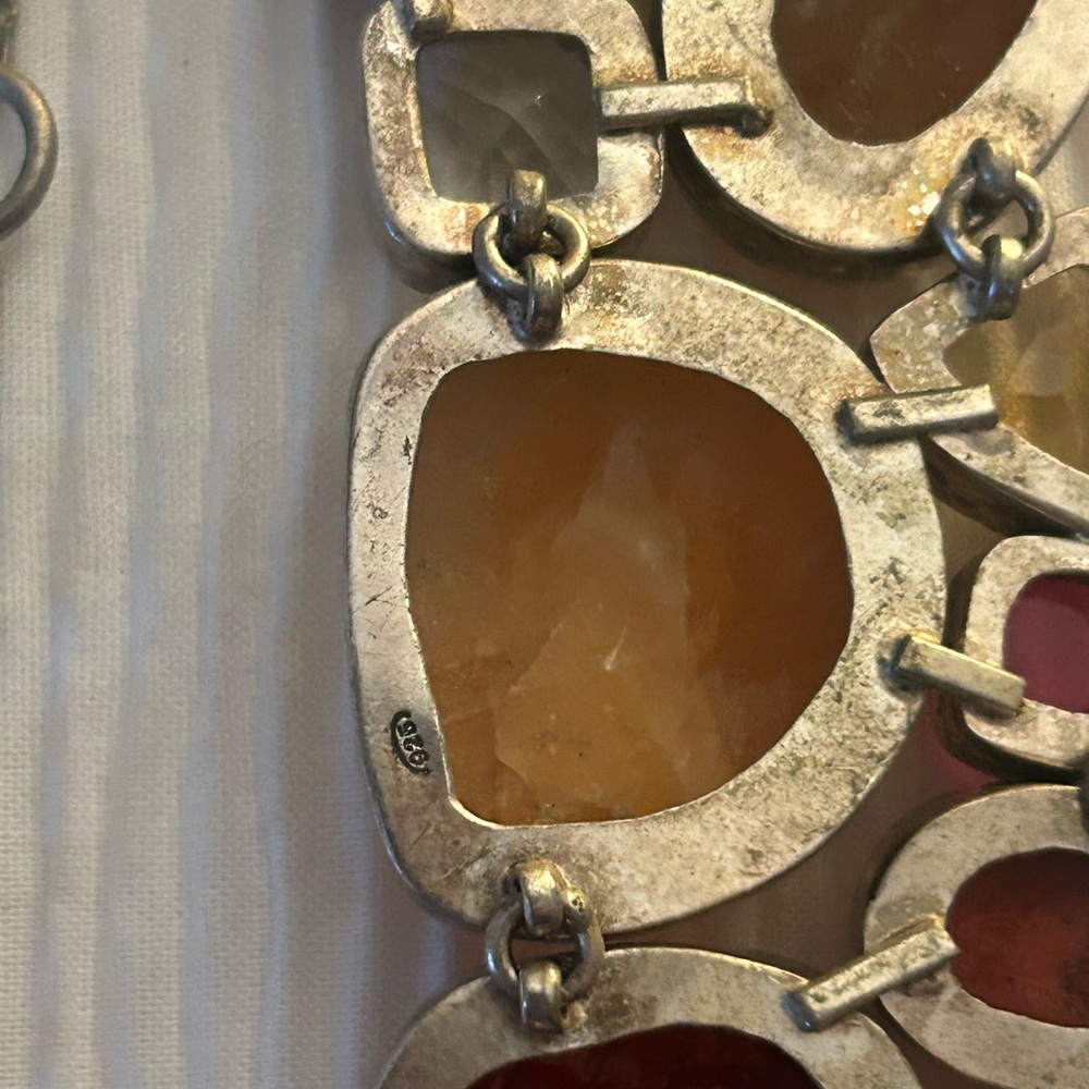 Fabulous 925 Silver Necklace & Bracelet Set - Picture 6 of 7